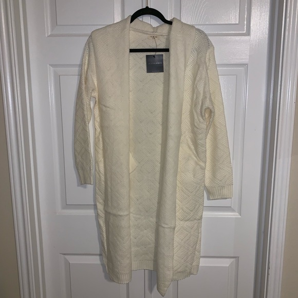 NWT JLUXLABEL Cream Haley Diamond Knit Cardigan - Picture 3 of 10